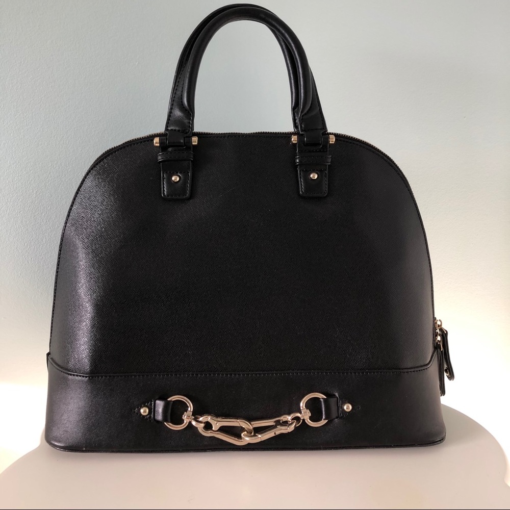 Black and Gold Chain Tote